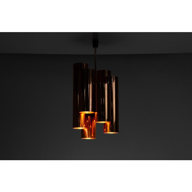 Chandelier in Copper from Fog & Mørup, Denmark, 1960s For Sale - Image 16 of 18