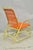 Vintage Mid Century Modern Orange Vinyl Spaghetti Strap Glider Lounge Chair For Sale - Image 11 of 18