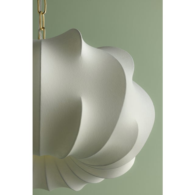 Contemporary Mitzi Keilah 23.5 in. 1 Light Pendant in Aged Brass Finish For Sale - Image 3 of 12