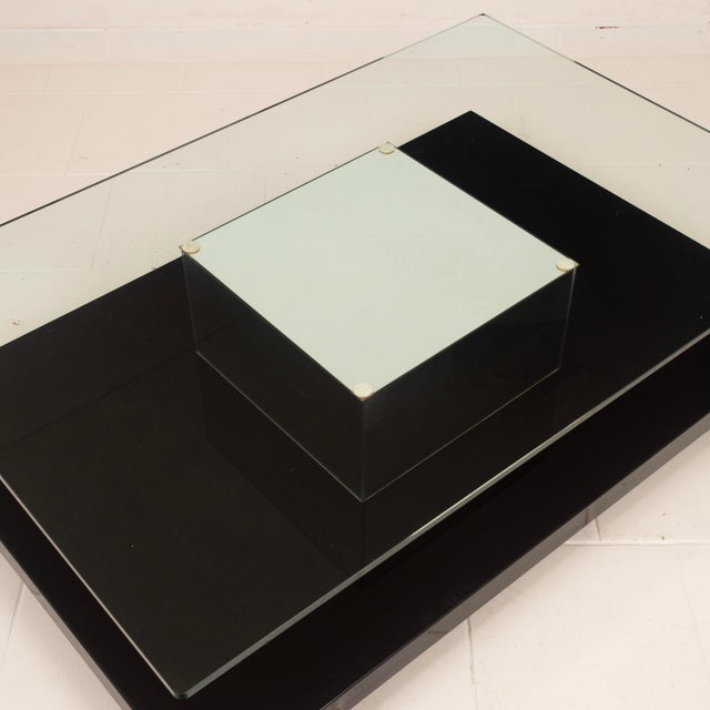 Mid-Century Modern Italian Black Lacquer Coffee Table from Cidue, 1970 For Sale - Image 12 of 18