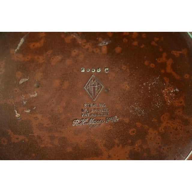 Heintz Arts & Crafts Sterling Silver on Bronze Humidor For Sale - Image 10 of 12