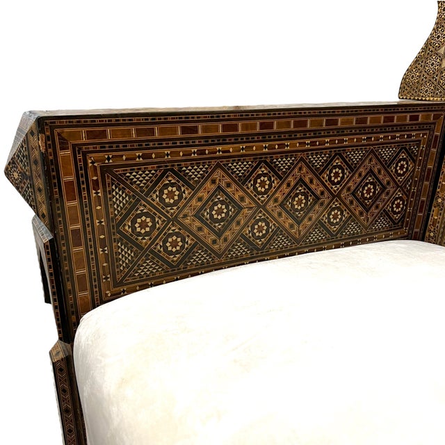 19th Century Syrian Marquetry Armchair For Sale In Austin - Image 6 of 17
