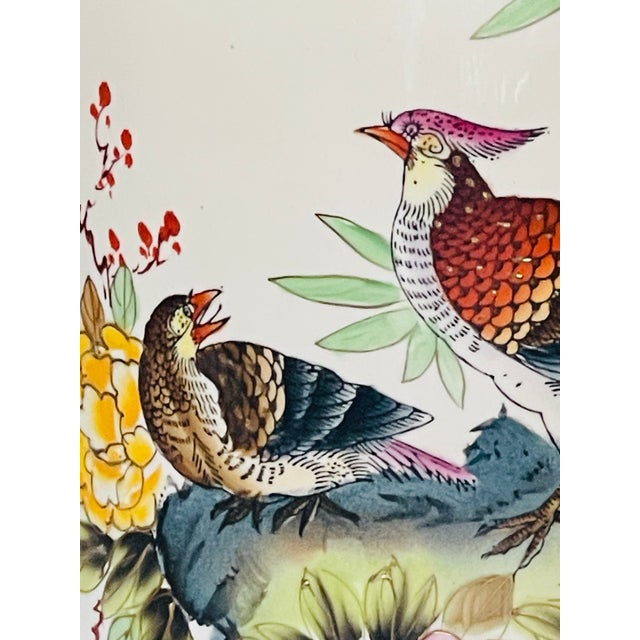 1900s Spectacular Chinese Chinoiserie Floor Vase With Phoenix Birds and Stand For Sale - Image 9 of 12