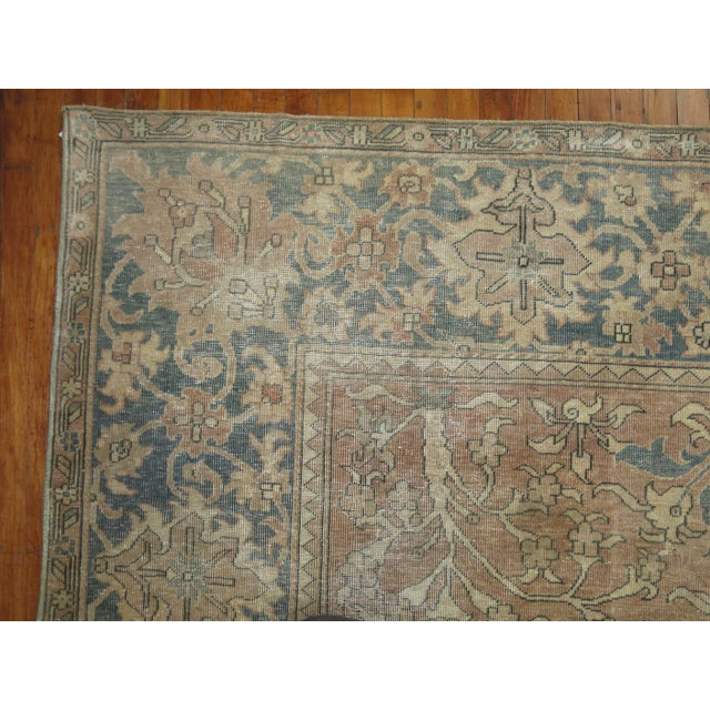 Early 20th Century Zabihi Collection Camel Taupe Room Size Indian Rug - 9'2" x 11'9" For Sale - Image 9 of 12