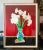 1990s Gary Bukovnik, Large Bold Colorful Monoprint Painting Floral in Vase February Amaryllis Flowers, 1992 For Sale - Image 5 of 13