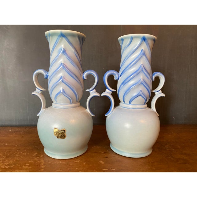 1930s Stangl Artware Art Deco Modern Vases - a Pair For Sale In New York - Image 6 of 11