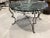 1950s Wide 1950’s French Wrought Iron & Marble Round Coffee Table For Sale - Image 5 of 7
