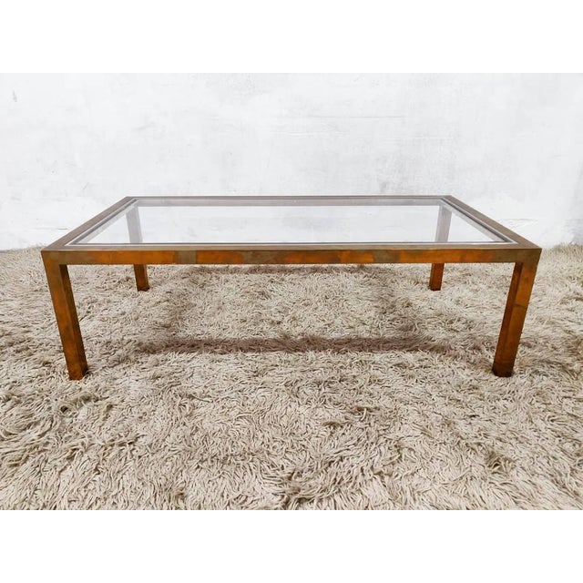 1970s Coffee Table in Nickel-Plated Brass, 1970s For Sale - Image 5 of 5