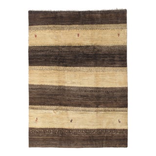 Vintage Hand-Knotted Persian Gabbeh Rug 5'6" X 7'8" For Sale