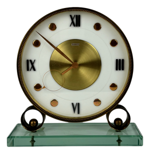Mid-Century Modern Desk Mantel Clock from Famos, 1950s