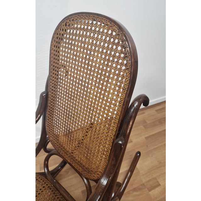 Wood Antique Bentwood Rocking Chair, 1890s For Sale - Image 7 of 15