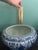 Late 20th Century Vintage Chinese Blue & White Porcelain Fishbowl Jardinière With Qianlong-Style Mark For Sale - Image 5 of 7