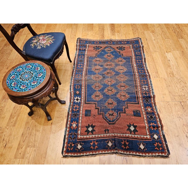 Antique Caucasian Kazak Bordjalou Rug, Hand-Knotted Wool, Late 1800s, 4' x 6' For Sale - Image 12 of 18