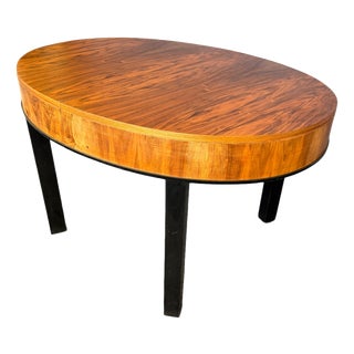 Art Deco Oval Table with Wood Grain, 1930 For Sale