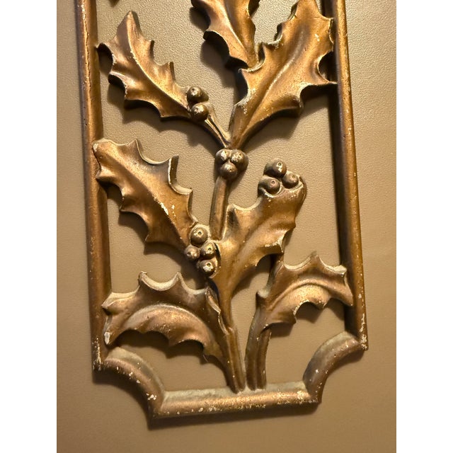 Mid 20th Century Set of Four 20" Hollywood Regency Gilt Botanical Wall Plaques by Sexton For Sale - Image 12 of 12