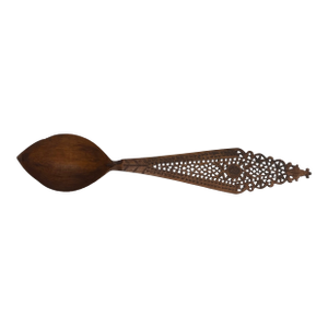 A Persian Qajar Hand Carved Wooden Sherbet Spoon. Iran, Circa 1880