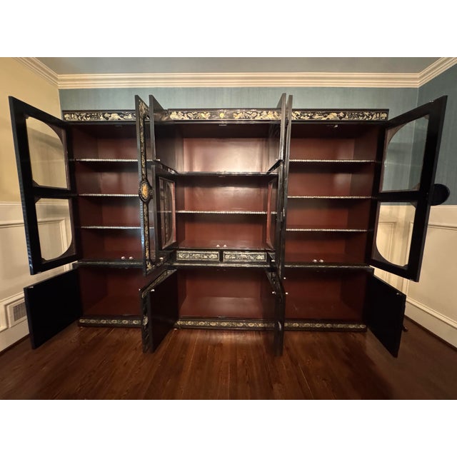1960s Korean Mother of Pearl Inlay Cabinet Display For Sale - Image 14 of 14