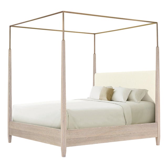 Century Furniture Cadence Metal Canopy Poster Bed - King - Sand For Sale