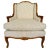 French Provincial Louis XV Bergere Armchair With Carved Wood Frame & Petite Floral Upholstery For Sale - Image 16 of 16