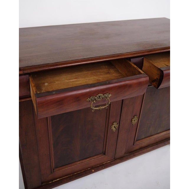 Low Sideboard with Fixed Shelves in Mahogany For Sale - Image 5 of 15