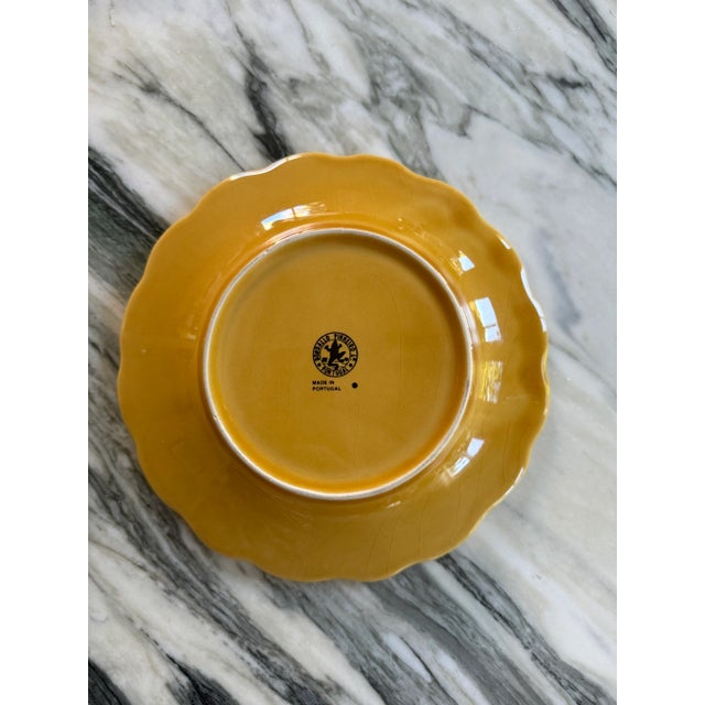 Vintage Bordallo Pinheiro Grapevine Gold Plates - Set of 4 For Sale In Seattle - Image 6 of 9