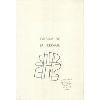 1970 Alberto Magnelli 'L'Album De La Ferrage' Green,Blue,White Lithograph For Sale