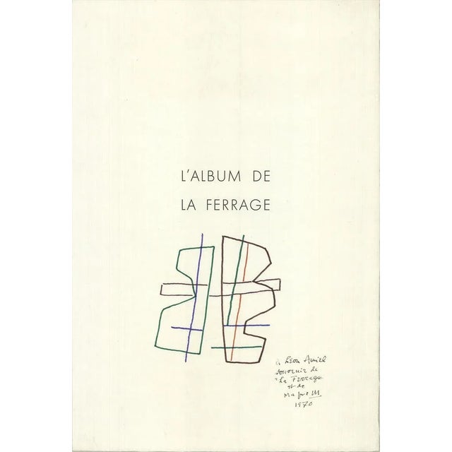1970 Alberto Magnelli 'L'Album De La Ferrage' Green,Blue,White Lithograph For Sale