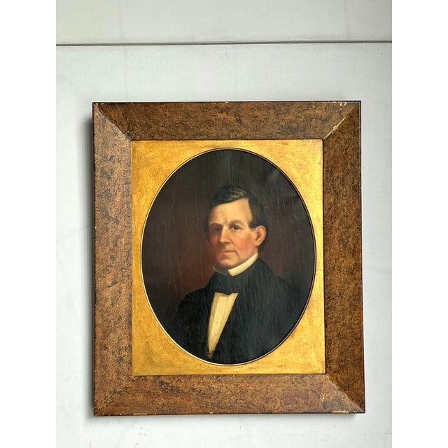 Portraiture Vintage Boho Oil Painting of Man in Grand Frame For Sale - Image 3 of 6