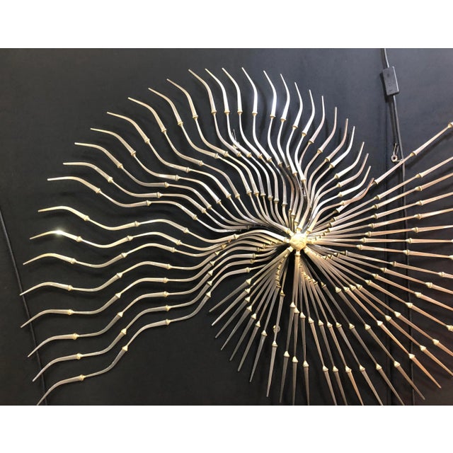 Mid-Century Ron Scmidt Brutalist Nail Wall Sculpture For Sale In West Palm - Image 6 of 9