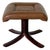 Tan Leather Ottoman Mid-Century Modern 1970s For Sale