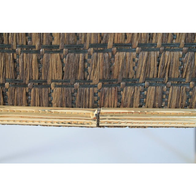 Mid-Century Sewing Basket Stool With Tapered Wooden Legs For Sale - Image 11 of 15