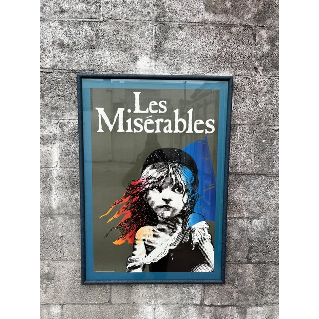 Vintage 1986 "Les Misérables" Musical in London Original Framed Promotional Poster. For Sale - Image 15 of 17