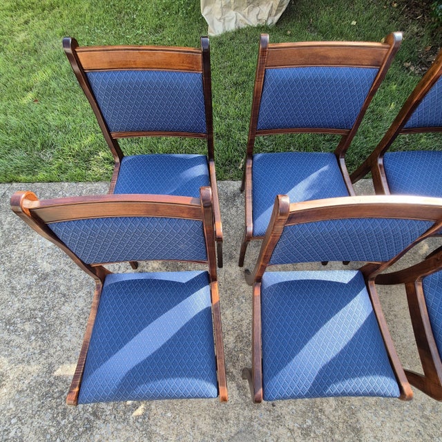 2010s 2018 Duncan Phyfe Style Mahogany Dining Side Chairs W/ Saber Legs Regency Sheraton, Set of 8 For Sale - Image 5 of 15