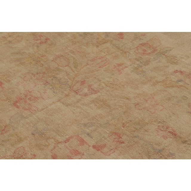Late 20th Century Rug & Kilim’s Oversized Contemporary Aubusson Style Floral Rug in Beige & Pink For Sale - Image 5 of 10