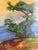 Wood Original Signed 1976 California Coastal Landscape Oil Painting, Monterey Peninsula Impressionist Seascape, Framed 27.5” X 22” For Sale - Image 7 of 11