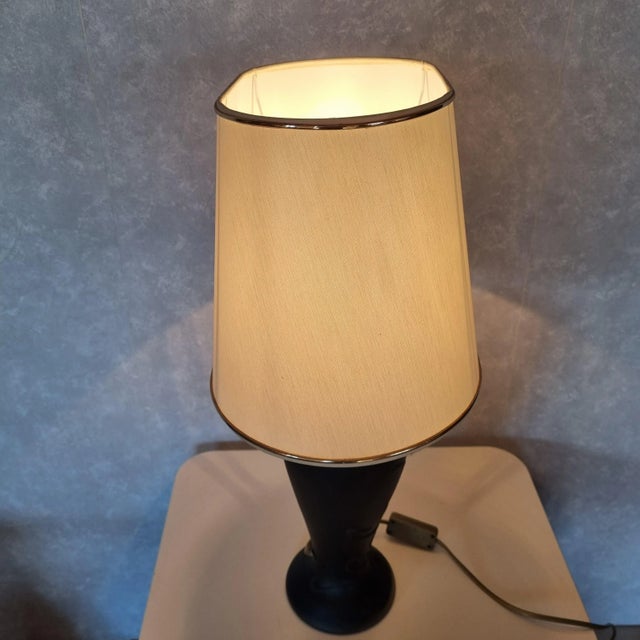 Black Glass Desk Lamp, 1980s For Sale - Image 3 of 12