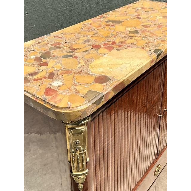 Vintage Inlay Secretaire With Stone Top For Sale - Image 13 of 13