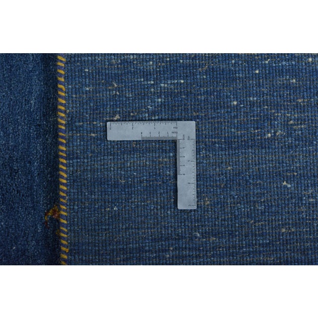 Handknotted Woolen Gabbeh Loribaft Rug For Sale - Image 9 of 10