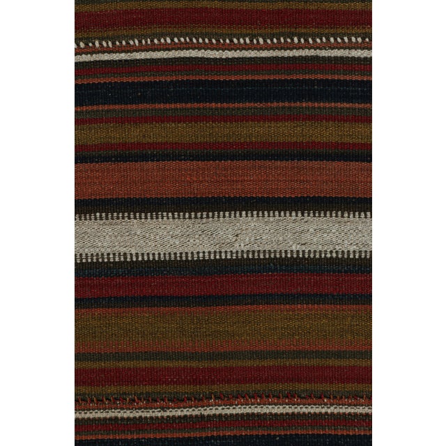 1950s Vintage Tribal Kilim Rug in Polychromatic Stripes by Rug & Kilim For Sale In New York - Image 6 of 7