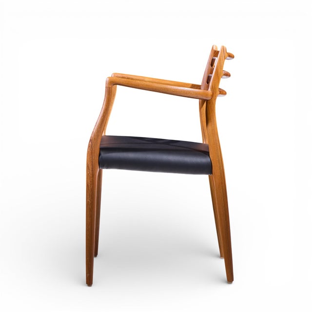 Wood Niels Moller Model 62 Mid Century Danish Teak Captains Chairs - Pair For Sale - Image 7 of 13