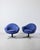 Blue Swivel Chair on Chrome Legs, 1970s, in Restored conditions. Designed 1970 to 1979 This piece is attributed to the...