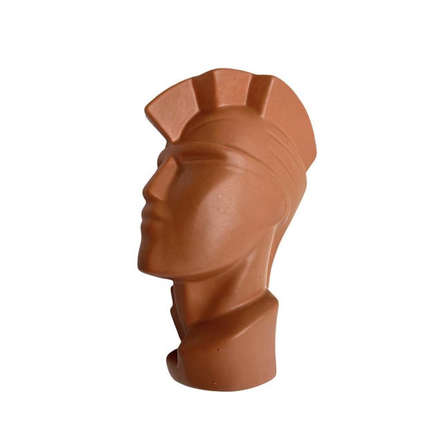 Vintage Ceramic Head Sculpture in the style of Lindsey B., 1980s For Sale - Image 12 of 12