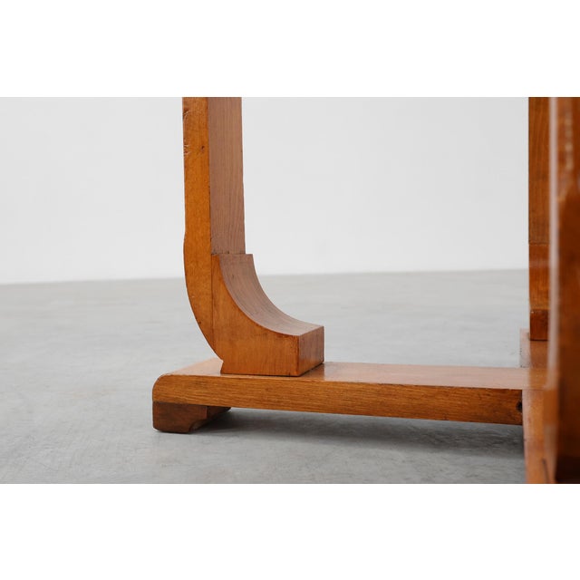 Belgian Art Deco Side Table with Geometric Top, 1920 For Sale - Image 6 of 12