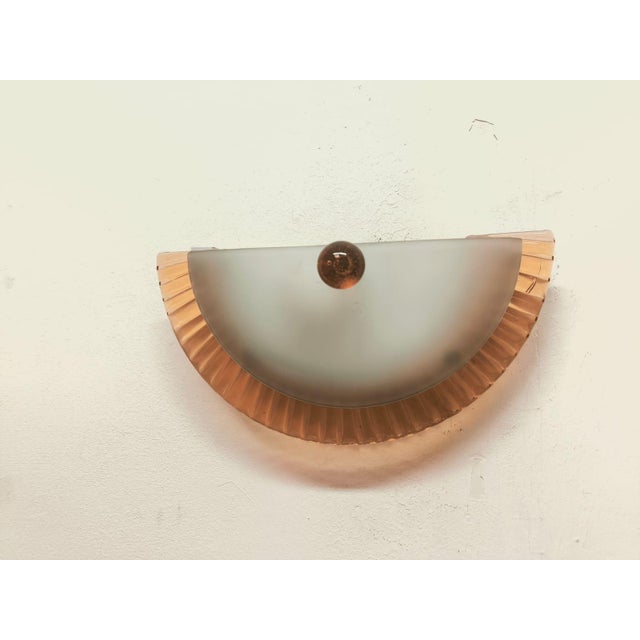 Wall Lamp with Salmon Murano Band, 1980s For Sale - Image 12 of 16