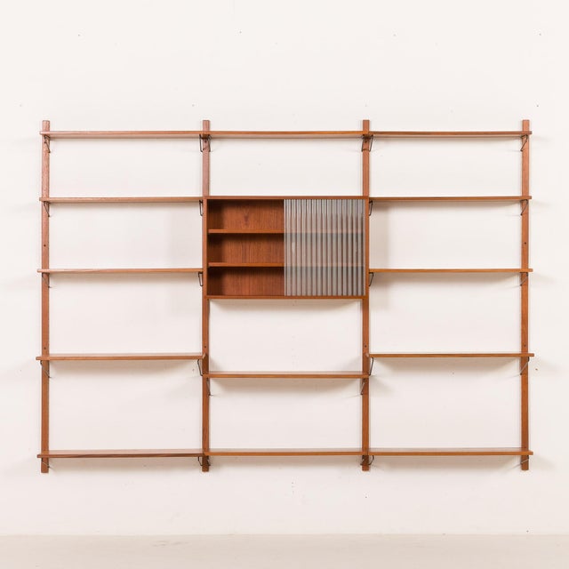 Vintage Danish Teak Wall Unit in the style of Poul Cadovius, 1960s For Sale - Image 6 of 14