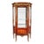 Early 20th Century French Sand Burl Wood Mirrored Hutch Cabinet Display Vitrine For Sale