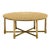 Modern Round Coffee Table in Oatmeal Finish For Sale