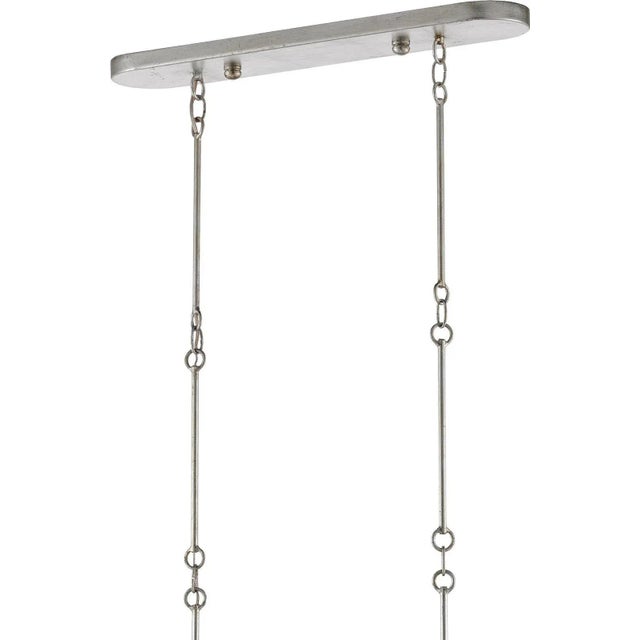 Metal Grand Lotus Chandelier Currey & Company Oval For Sale - Image 7 of 9