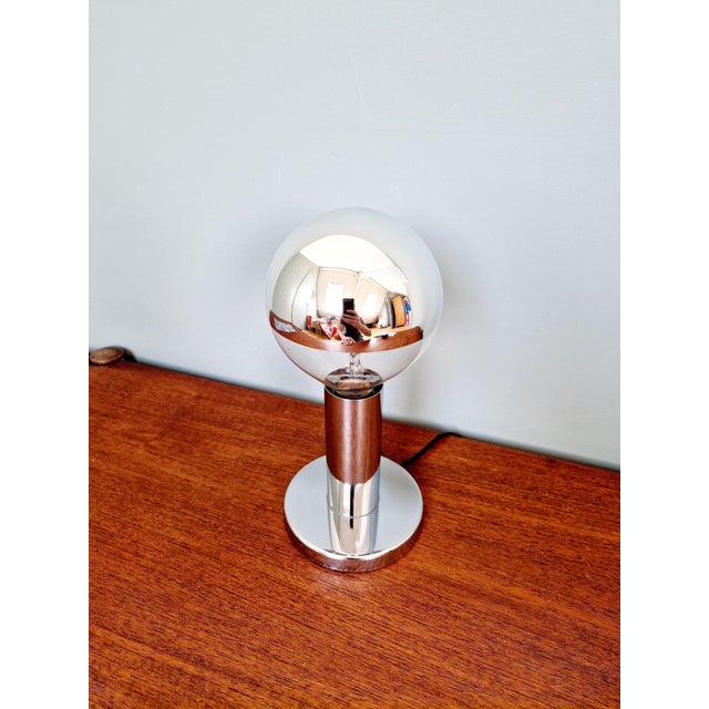 Space Age Table Lamp in Chrome Metal, 1970s For Sale - Image 6 of 11