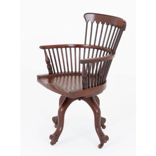 Victorian Desk Chair in Mahogany, 1880s For Sale - Image 6 of 6